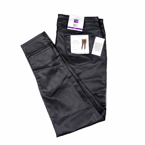 NWT Sanctuary Blk Coated Skinny Jeans 16 + Hoodie - Picture 5 of 13